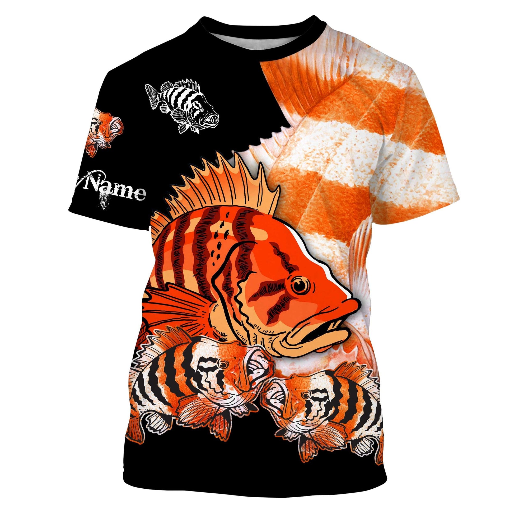Rockfish Fishing Customize Name UV protection quick dry UPF 30+ long sleeves fishing, rockfish NQS2489