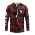 Bass fishing Red camouflage Custom fishing - Custom camo fishing apparel NQS3212