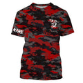 Bass fishing Red camouflage Custom fishing - Custom camo fishing apparel NQS3212