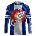 CO Fishing Custom Colorado Flag Fish hook skull Custom Name sun protection custom fishing NQS3307