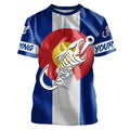 CO Fishing Custom Colorado Flag Fish hook skull Custom Name sun protection custom fishing NQS3307