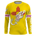 NM Fishing Custom New Mexico Flag Fish hook skull Custom Name sun protection custom fishing NQS3309