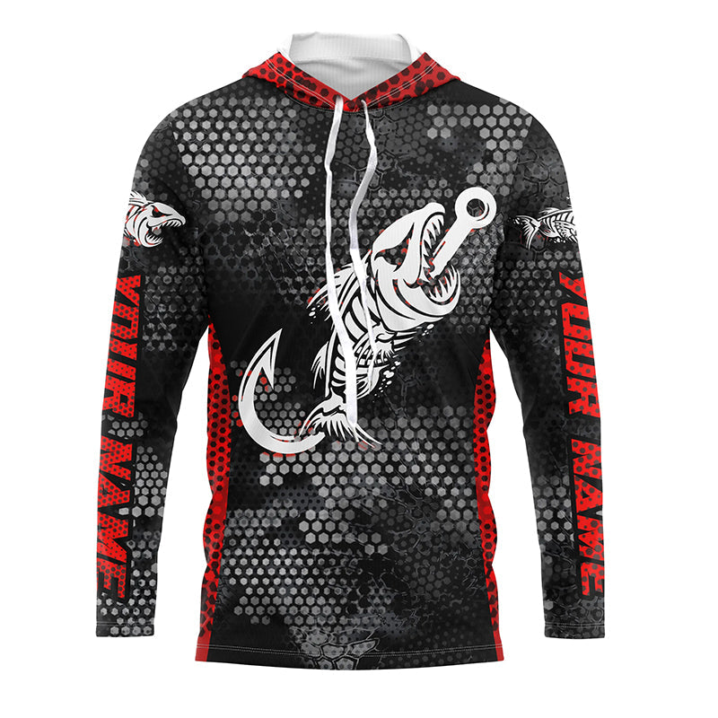 Fish reaper skull fish hook custom name sun protection long sleeve fishing, fishing gifts NQS4329