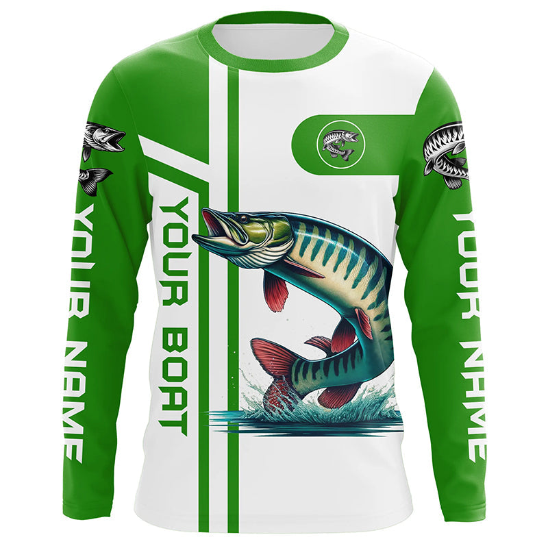 Musky fishing Customize name and boat name fishing, women, Muskie fishing apparel NQS5961