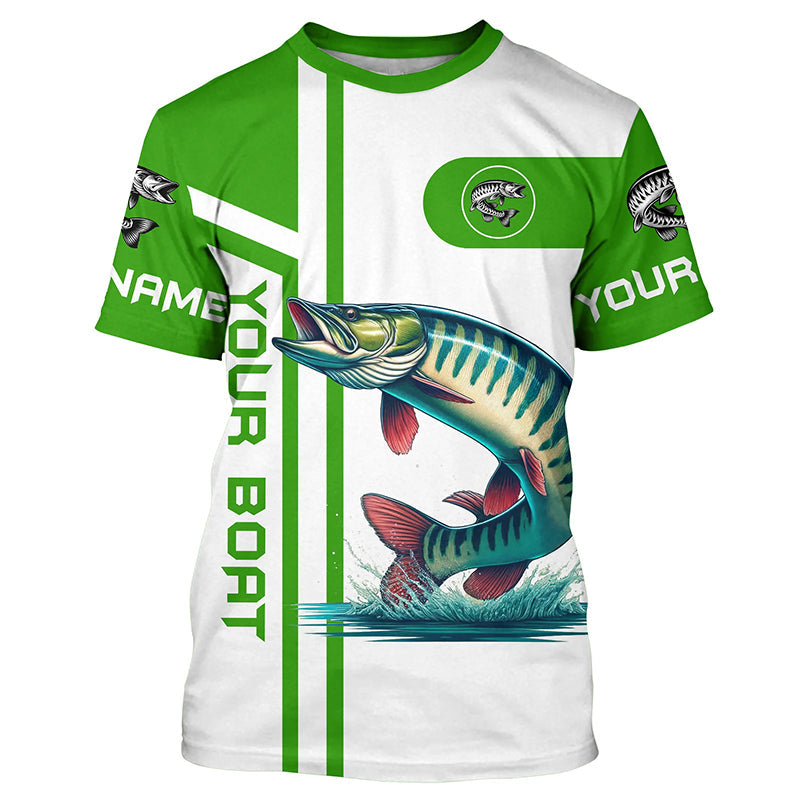 Musky fishing Customize name and boat name fishing, women, Muskie fishing apparel NQS5961