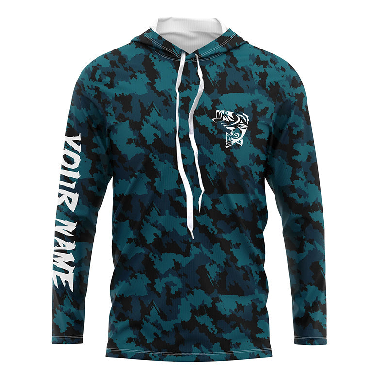 Bass fishing blue camouflage Custom fishing, camo fishing apparel NQS4934