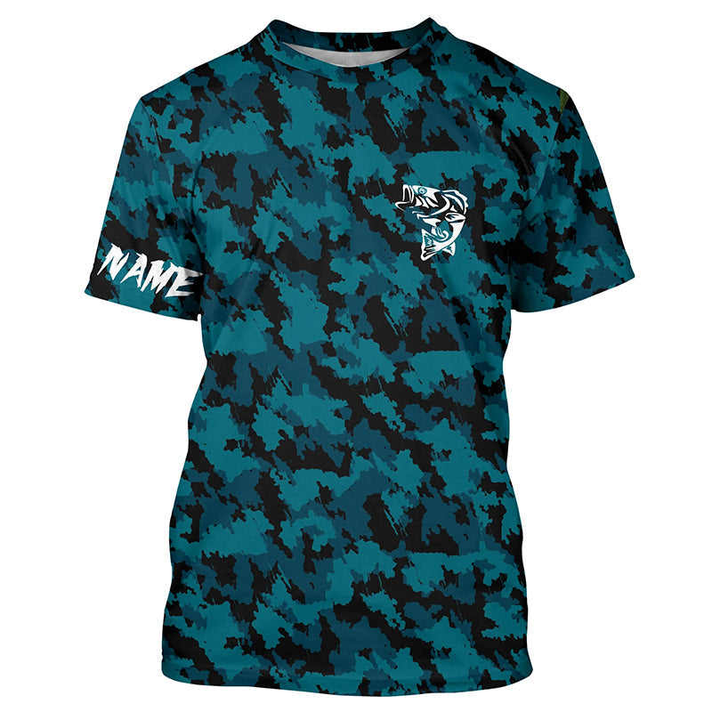 Bass fishing blue camouflage Custom fishing, camo fishing apparel NQS4934
