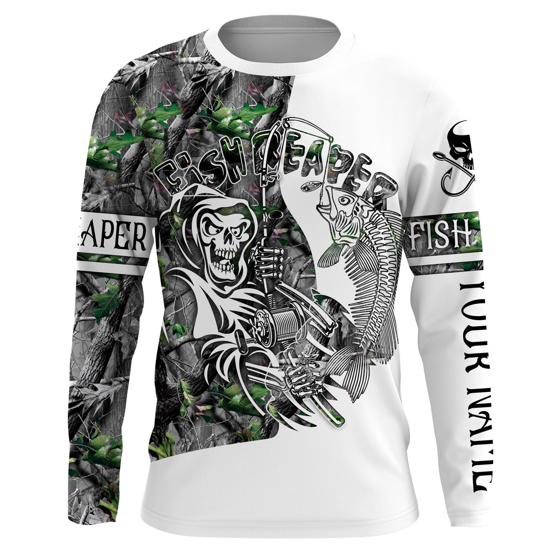 Fish reaper fishing camouflage UV long sleeve Custom fishing apparel NQS2519