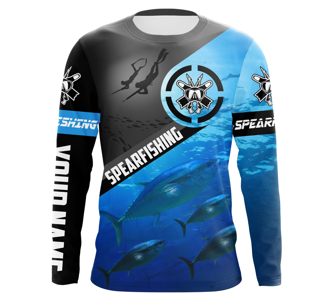 Tuna blue water spearfishing Custom Name UV protection UPF 30+ fishing, custom fishing apparel NQS3070