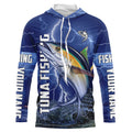 Tuna Fishing blue lightning custom performance Long Sleeve tournament fishing NQS6413