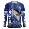 Tuna Fishing blue lightning custom performance Long Sleeve tournament fishing NQS6413