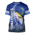 Tuna Fishing blue lightning custom performance Long Sleeve tournament fishing NQS6413