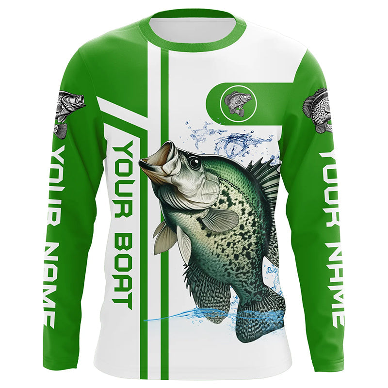 Crappie fishing Customize name and boat name fishing, custom fishing apparel NQS3072