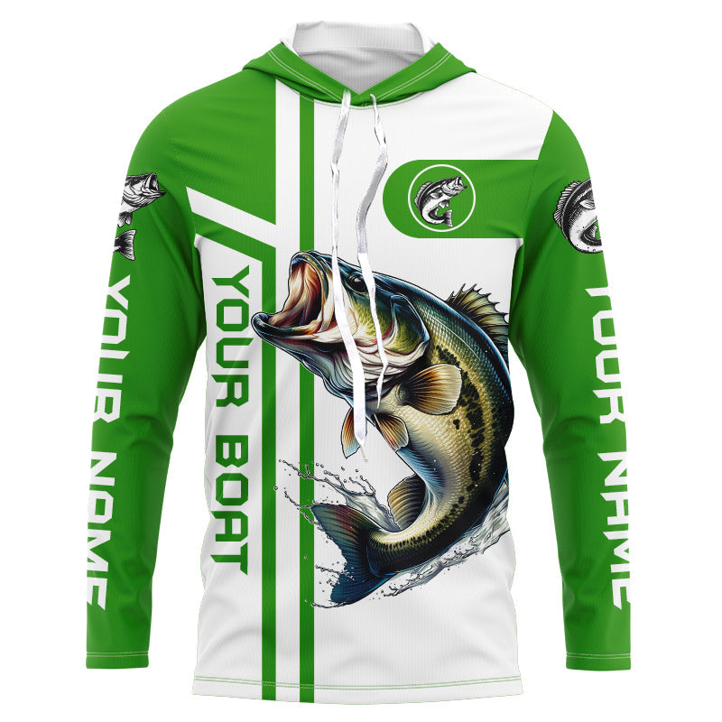 Largemouth bass fishing Customize name and boat name fishing, custom fishing apparel NQS3073