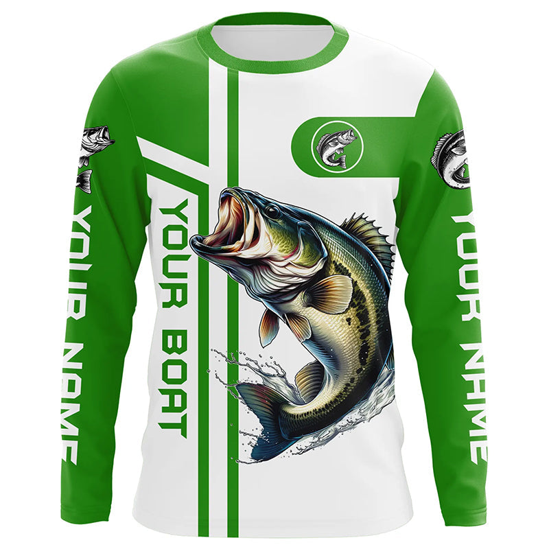 Largemouth bass fishing Customize name and boat name fishing, custom fishing apparel NQS3073