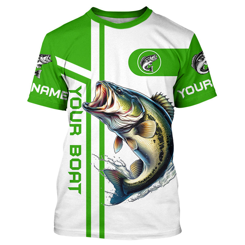 Largemouth bass fishing Customize name and boat name fishing, custom fishing apparel NQS3073