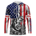 American Flag Bass Fish hook Custom long sleeve performance Fishing, Bass Fishing NQS5502