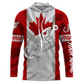 Customized Canada long sleeve fishing Canada Flag Fish hook skull performance fishing NQS3324