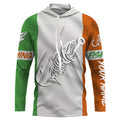 Customized Ireland long sleeve fishing Ireland Flag Fish hook skull performance NQS3326