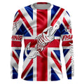 Customized UK long sleeve fishing United Kingdom Flag Fish hook skull performance NQS3327