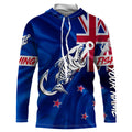 Customized New Zealand long sleeve fishing New Zealand Flag Fish hook skull performance NQS3328