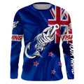Customized New Zealand long sleeve fishing New Zealand Flag Fish hook skull performance NQS3328