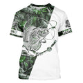 Crappie Fishing Green Camo fishing Tattoo Custom Name sun protection long sleeve fishing NQS593