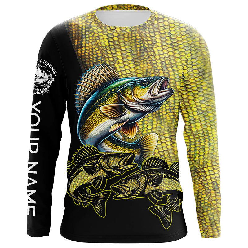 Walleye fishing customize name all over print personalized fishing gift NQS228