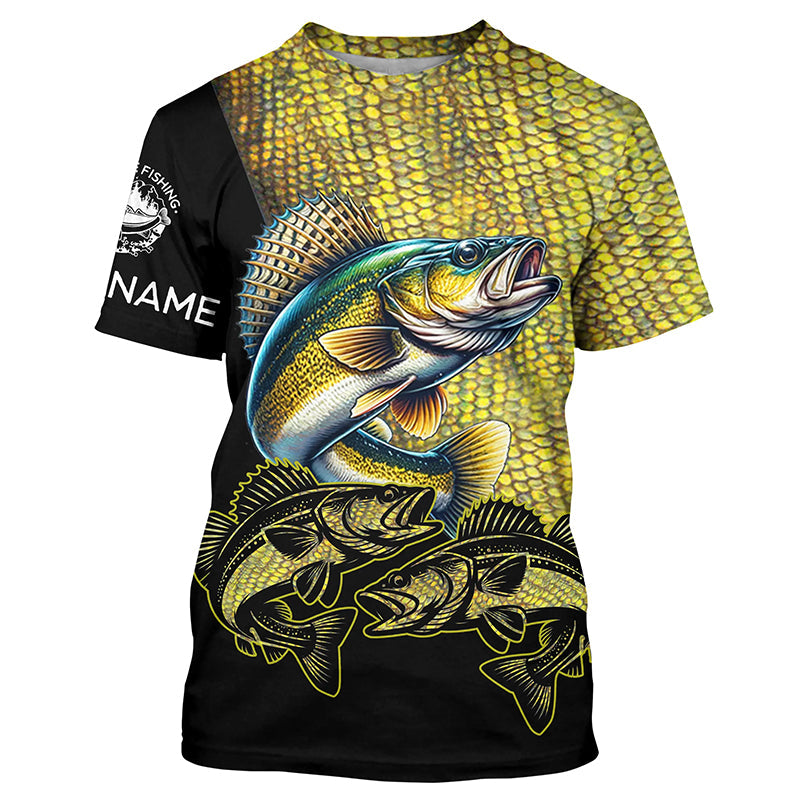 Walleye fishing customize name all over print personalized fishing gift NQS228