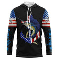 Sailfish fishing legend American flag 4th July Customize Name UV protection long sleeve fishing NQS5524