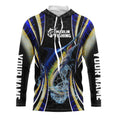 Blue Marlin saltwater Offshore fishing black scales Custom sun protection fishing NQS3506