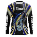 Blue Marlin saltwater Offshore fishing black scales Custom sun protection fishing NQS3506