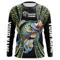 Crappie freshwater fishing black green scales Custom Name sun protection fishing NQS3507