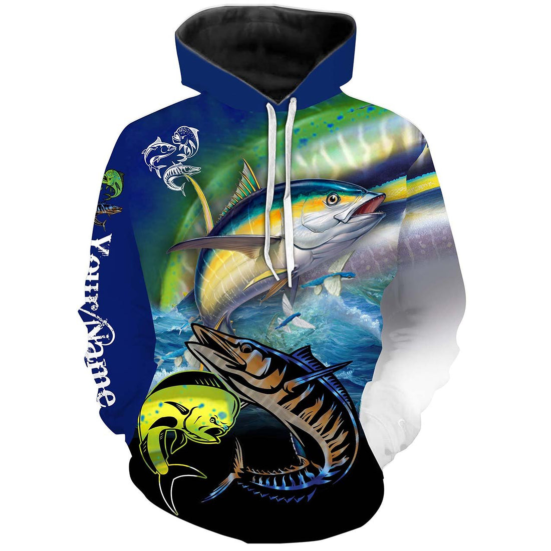 Mahi-mahi, Wahoo, Tuna Customize Name All Over Printed And Women Personalized Fishing Gift NQS233