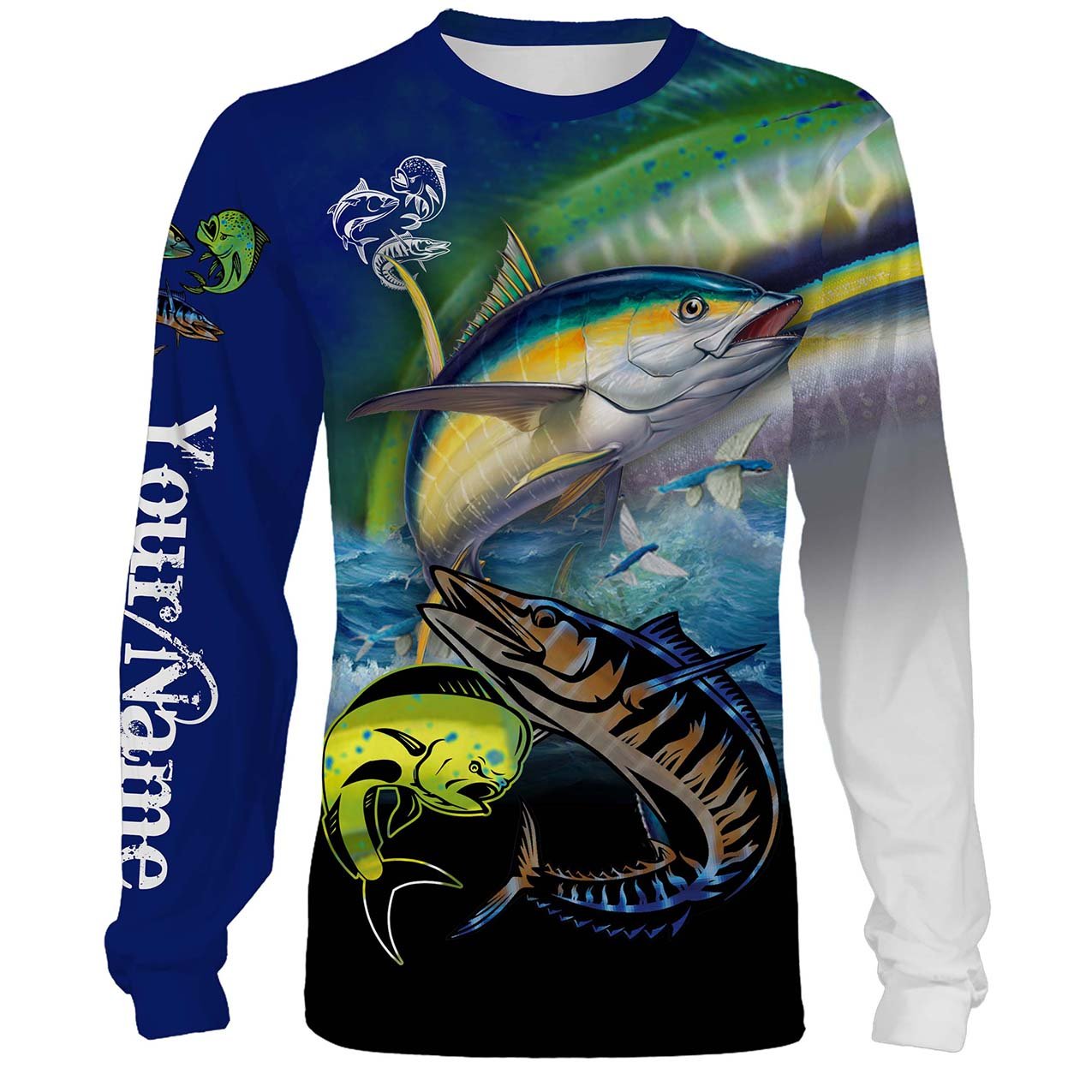 Mahi-mahi, Wahoo, Tuna Customize Name All Over Printed And Women Personalized Fishing Gift NQS233