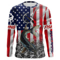 American Flag Catfish Fish hook Custom long sleeve performance Fishing, Catfish Fishing NQS5535