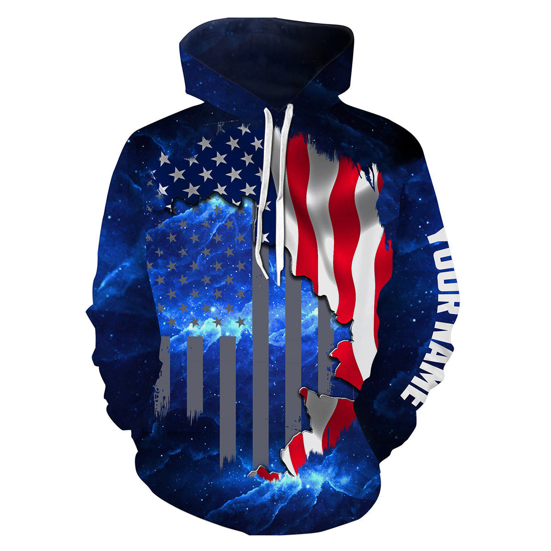 American Flag blue Universe patriotic Customize name 3D All Over Printed fishing NPQ209