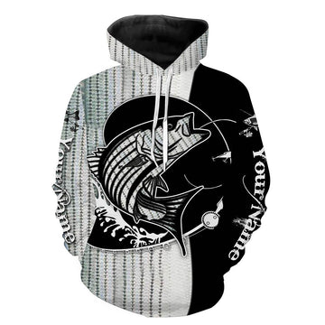 Striped Bass Fishing Customize Name All Over Printed And Women Personalized Fishing Gift NQS236