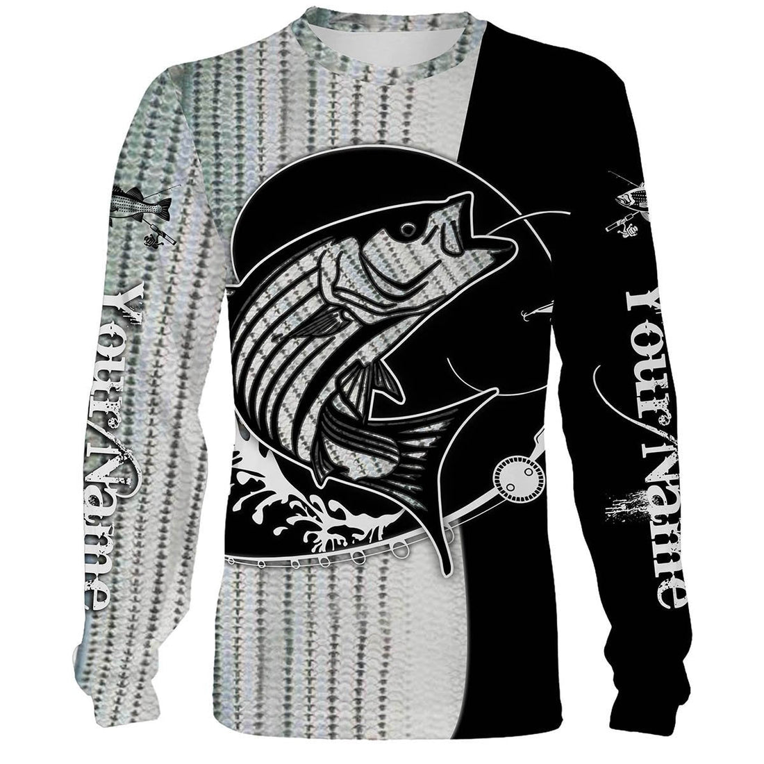 Striped Bass Fishing Customize Name All Over Printed And Women Personalized Fishing Gift NQS236