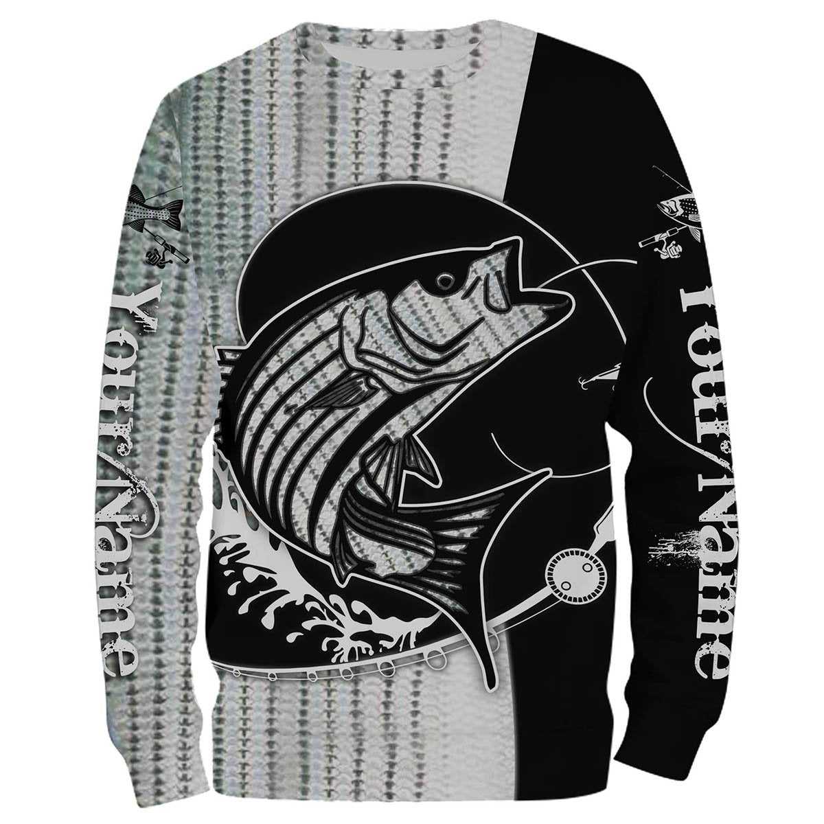 Striped Bass Fishing Customize Name All Over Printed And Women Personalized Fishing Gift NQS236