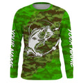 Largemouth Bass Fishing tattoo green camo Custom sun protection fishing, women, kid NQS3354