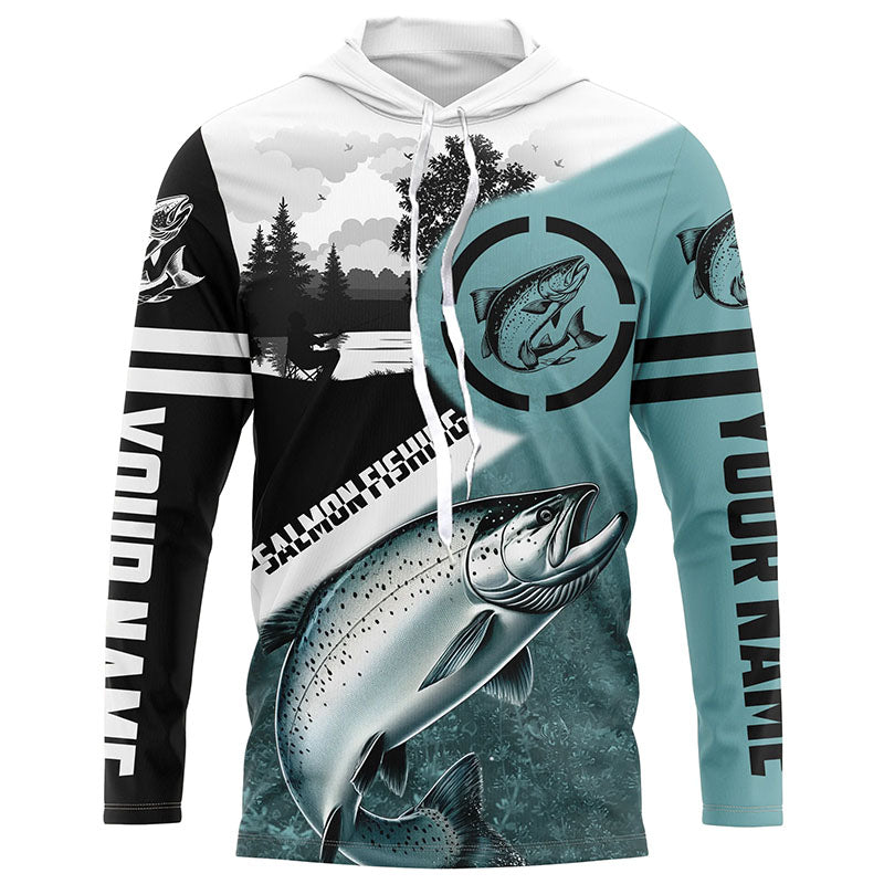 Chinook Salmon ( King Salmon) Fishing customize UV protection performance long sleeve fishing NQS615