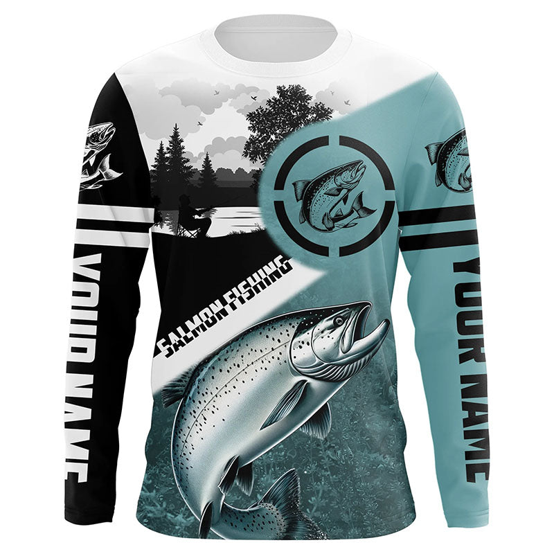 Chinook Salmon ( King Salmon) Fishing customize UV protection performance long sleeve fishing NQS615