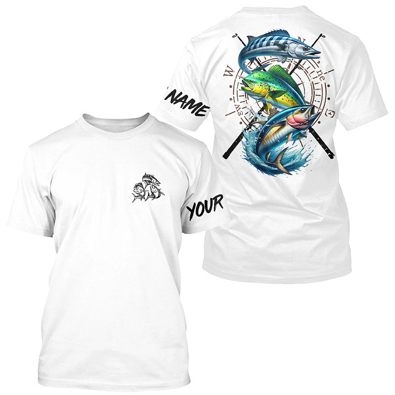 Personalized offshore Fishing, Mahi mahi, Wahoo, Tuna Long Sleeve tournament fishing NQS6226