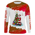 Merry fishmas Santa fishing Custom sun protection Long sleeve Fishing, Christmas Fishing Gift NQS4431