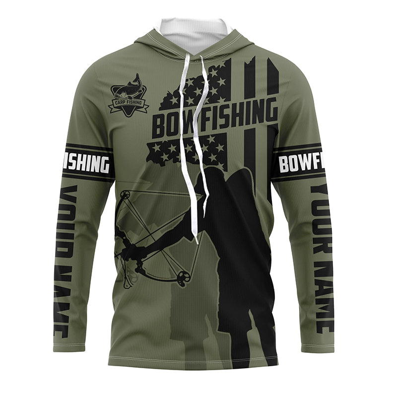 Carp hunter bowfishing American flag Custom UV sun protection Long sleeve Fishing NQS4621