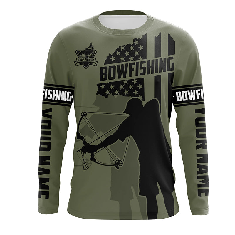 Carp hunter bowfishing American flag Custom UV sun protection Long sleeve Fishing NQS4621