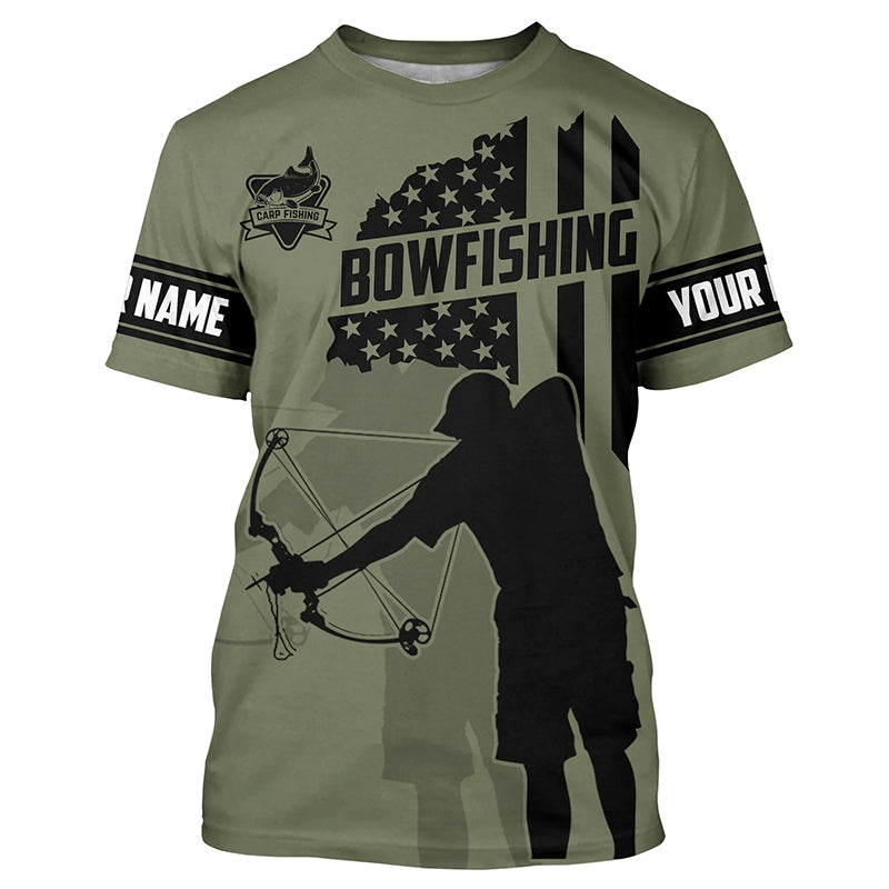 Carp hunter bowfishing American flag Custom UV sun protection Long sleeve Fishing NQS4621
