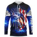 Bass Fishing 3D American Flag patriotic Customize Bass fishing - personalized fishing gift NQS387