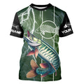 Musky Fishing Custom Long sleeve Fishing, Muskie green lightning reaper Fishing NQS3991